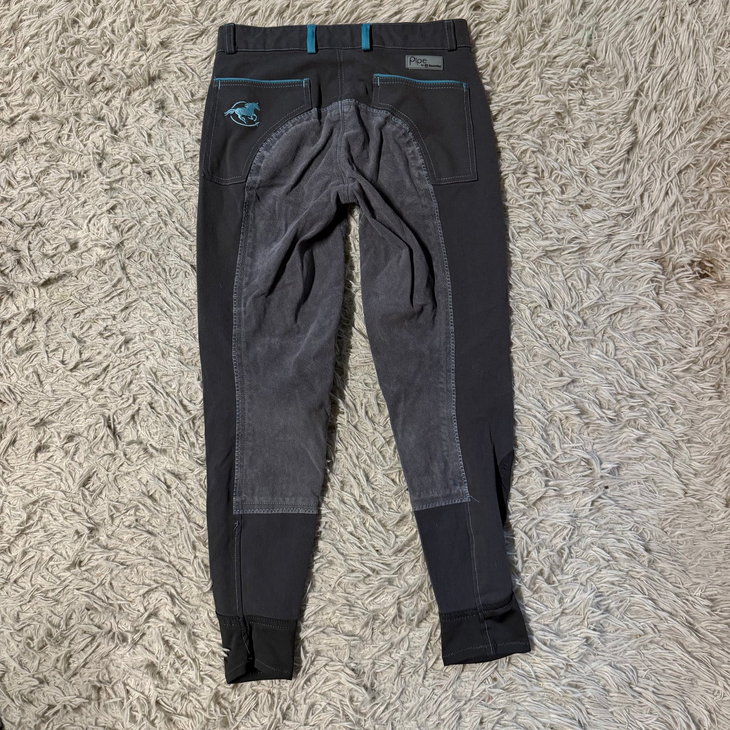 Women’s Size 26R Grey Smartpak Piper Full Seat Horseback Riding Breeches