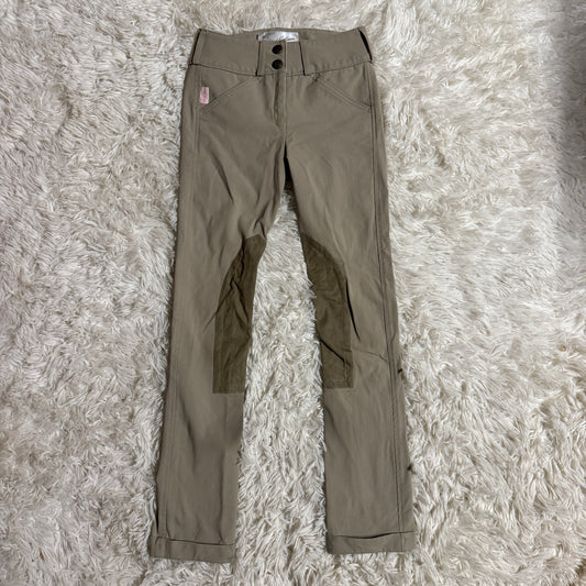 Child’s Size 8L Tan Tailored Sportsman Knee Patch Horseback Riding Jodphurs