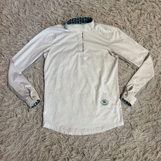Girl’s XL White Essex Classics Long Sleeve Horseback Riding Show Shirt