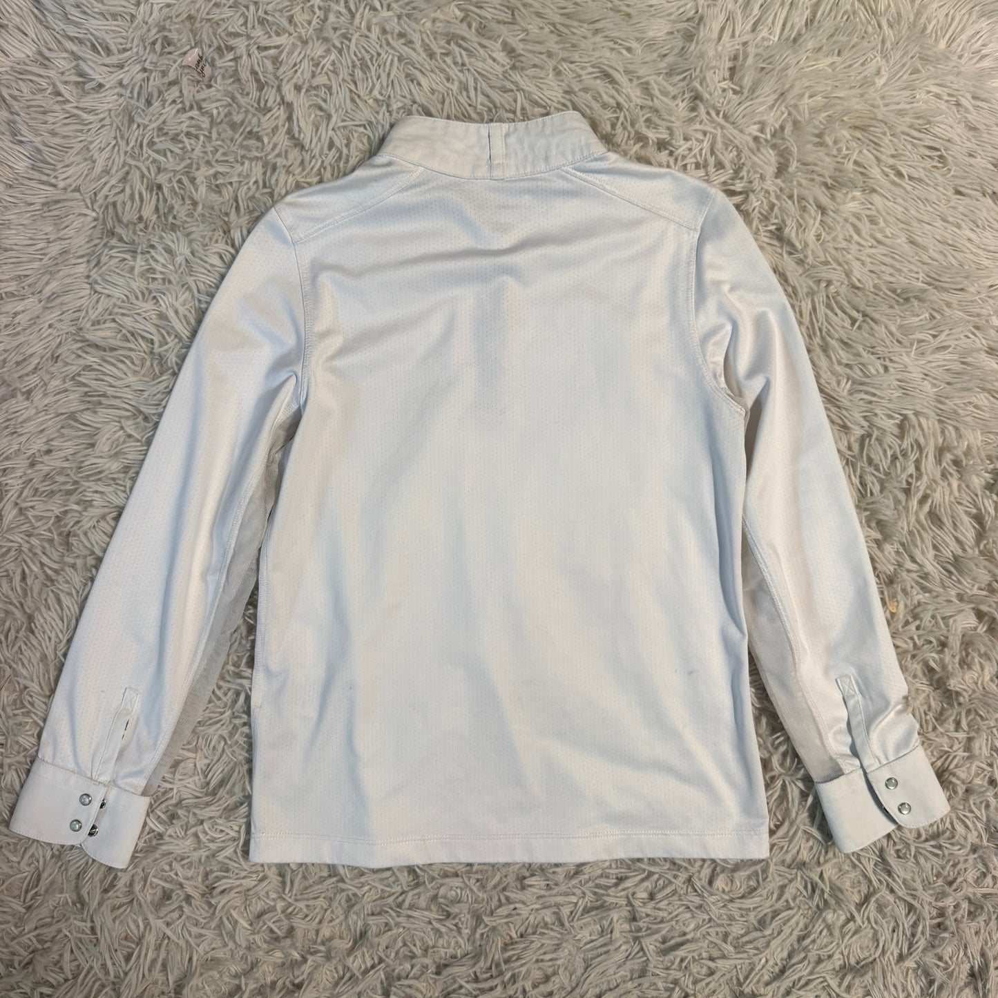 Child’s Large White Coolblast Long Sleeve Horseback Riding Show Shirt