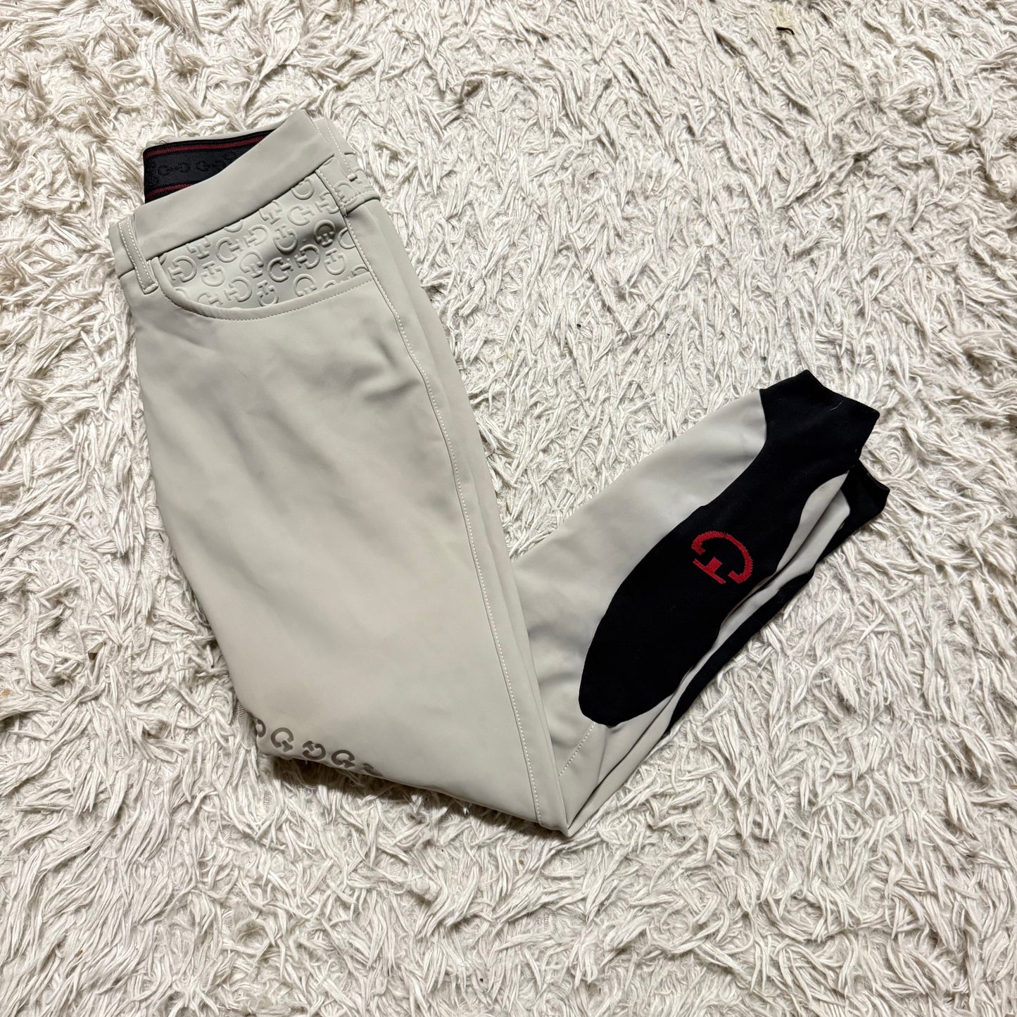 Women’s Size IT36 Tan Cavalleria Toscana Knee Patch Horseback Riding Breeches