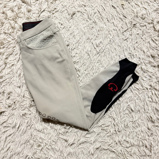Women’s Size IT36 Tan Cavalleria Toscana Knee Patch Horseback Riding Breeches