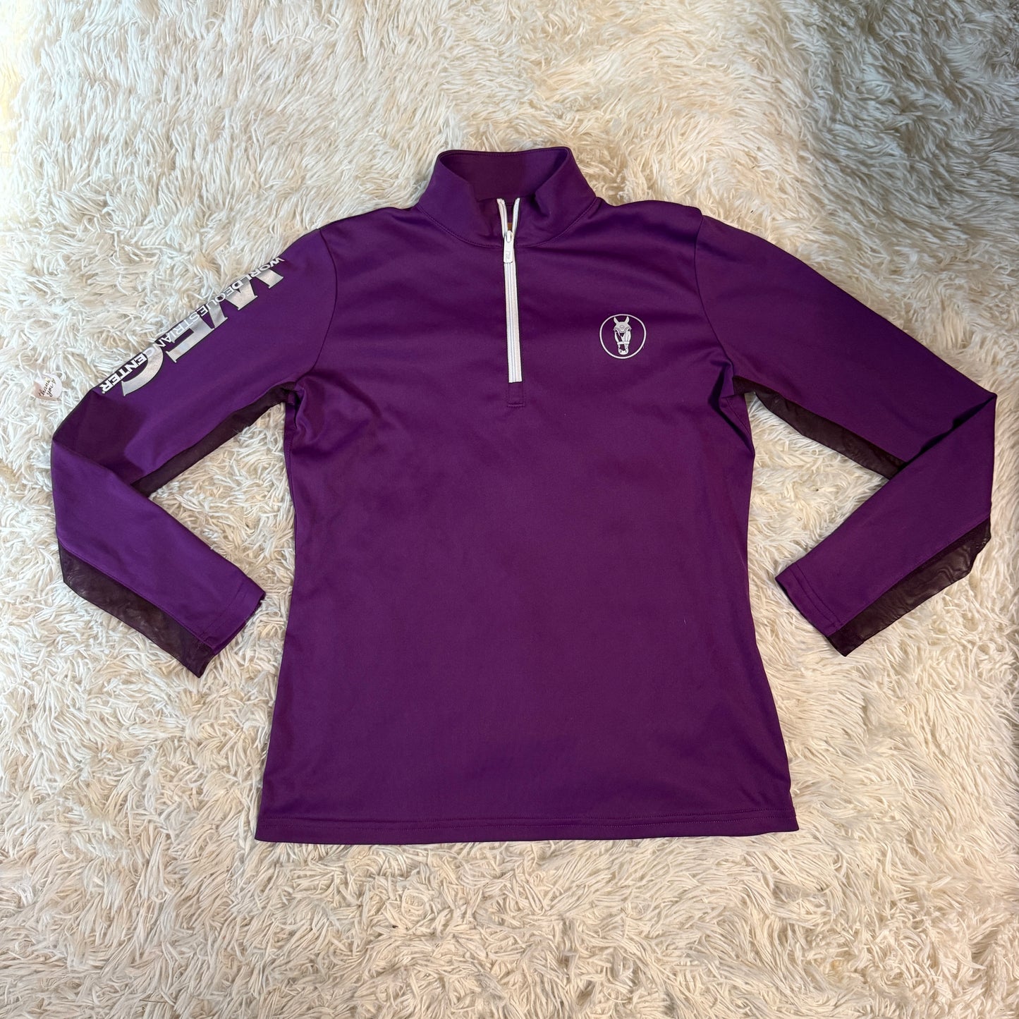 Child’s Large Purple Arista Equestrian WEC Long Sleeve Horseback Riding Sunshirt