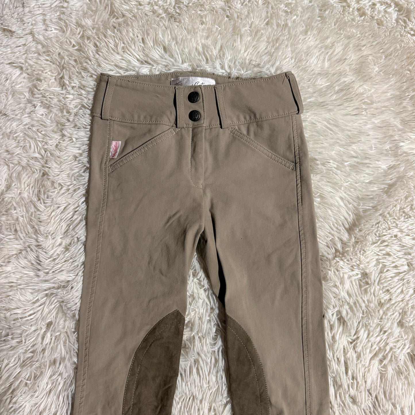 Child’s Size 8L Tan Tailored Sportsman Knee Patch Horseback Riding Jodphurs