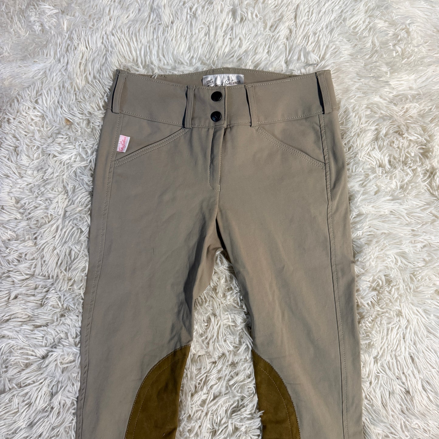 Child’s Size 14L Tan Tailored Sportsman Knee Patch Horseback Riding Jodphurs