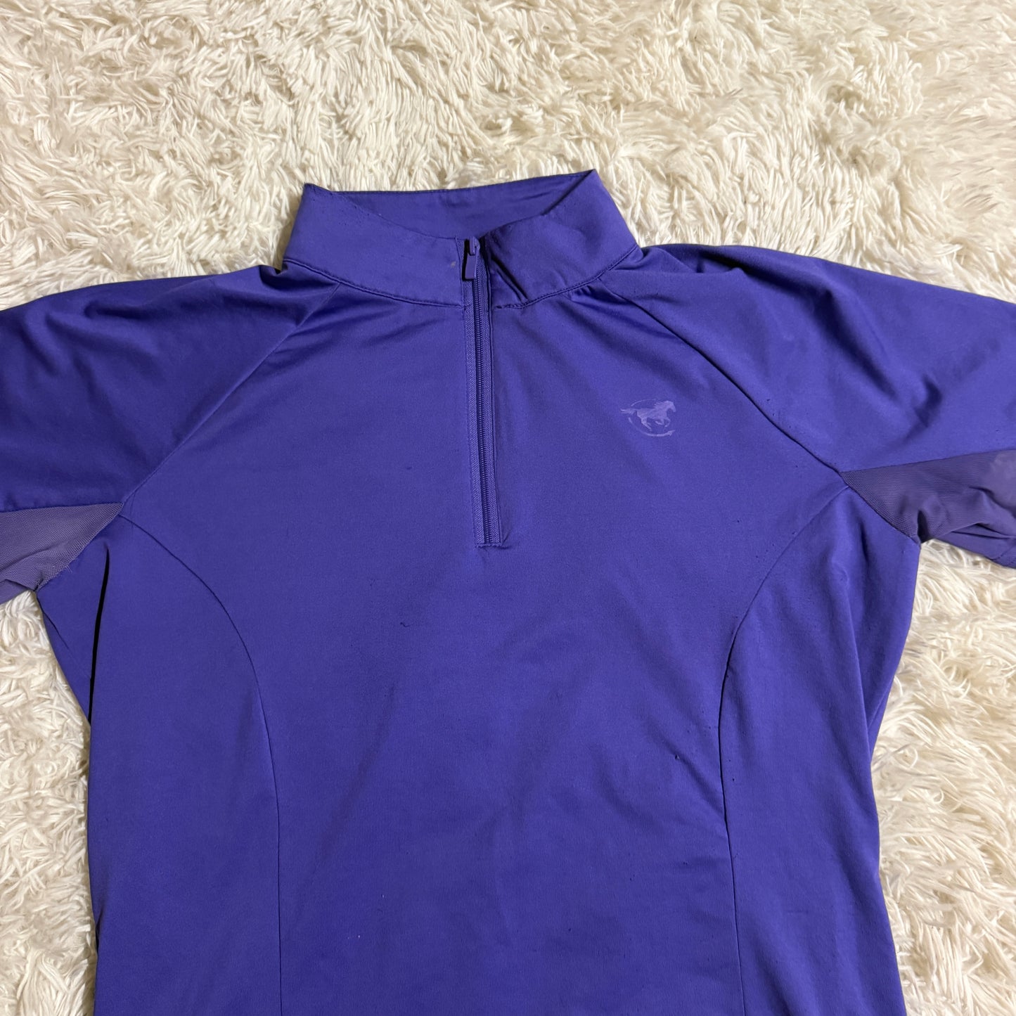 Women’s Medium Purple Smartpak Short Sleeve Horseback Riding Sunshirt