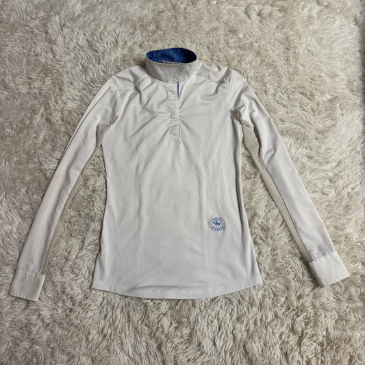 Women’s XS White Essex Classics Long Sleeve Horseback Riding Show Shirt