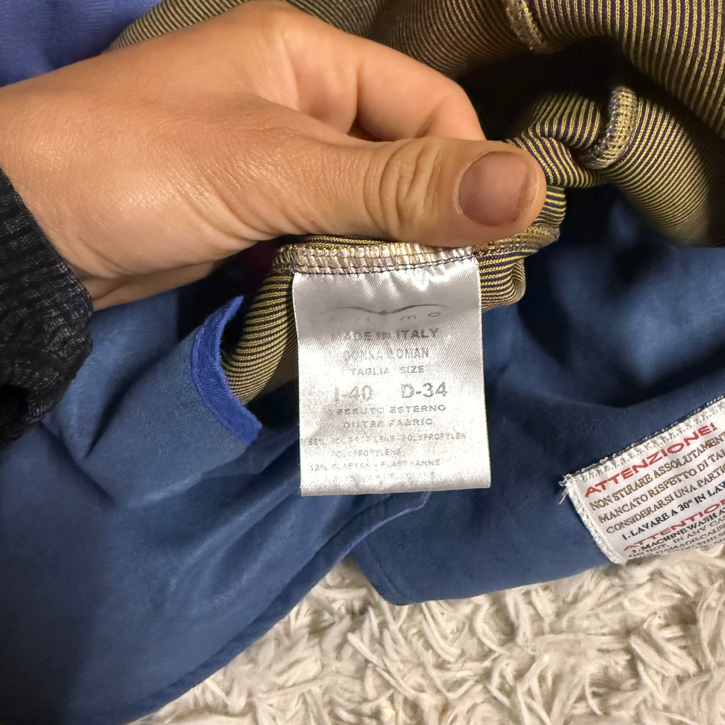 Women’s Size IT40 Blue Animo Louisiana Horseback Riding Show Coat