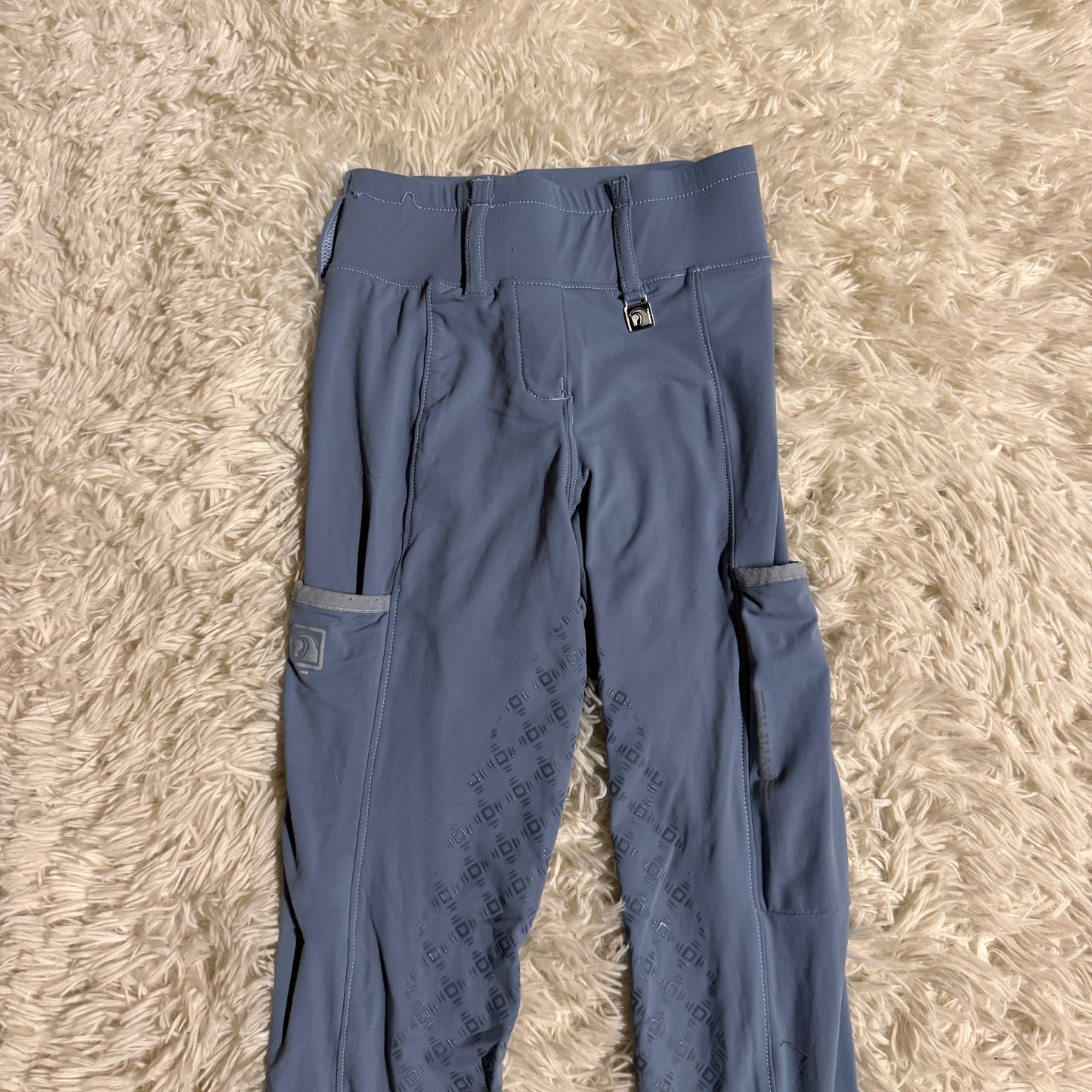 Women’s Size 22R Blue Romfh Knee Patch Horseback Riding Tights