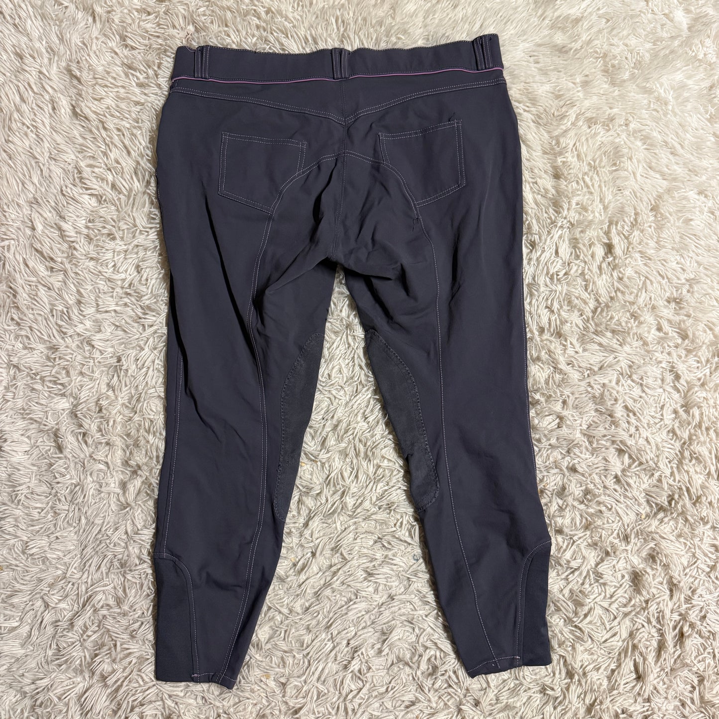 Women’s Size 36R Grey Elation Knee Patch Horseback Riding Breeches