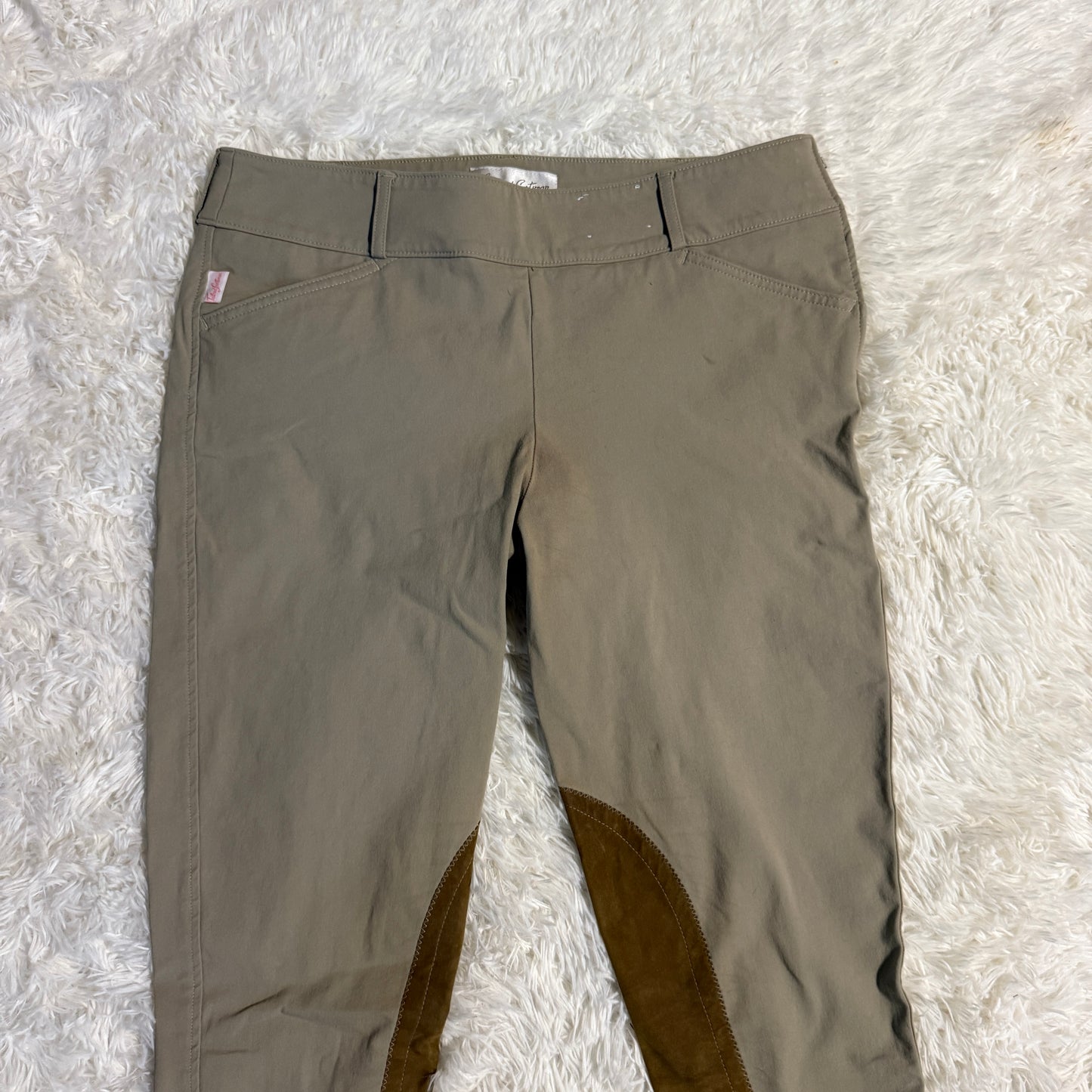 Women’s Size 34R Tan Tailored Sportsman Knee Patch Horseback Riding Breeches