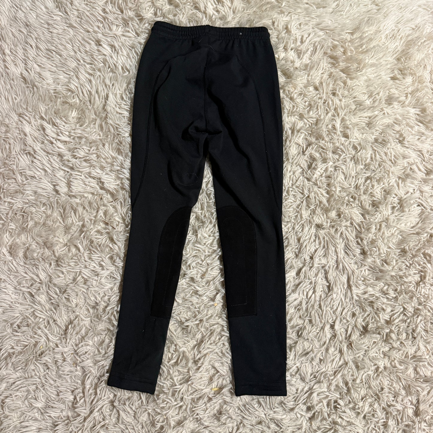 Child’s S Black Kerrits Knee Patch Horseback Riding Tights Breeches