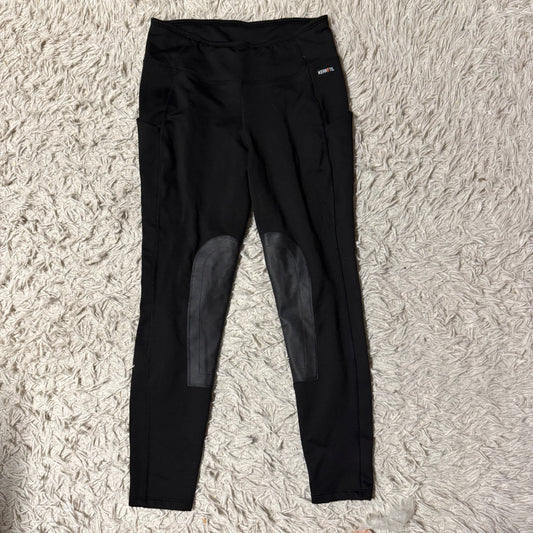 Women’s Medium Black Kerrits Knee Patch Winter Horseback Riding Tights