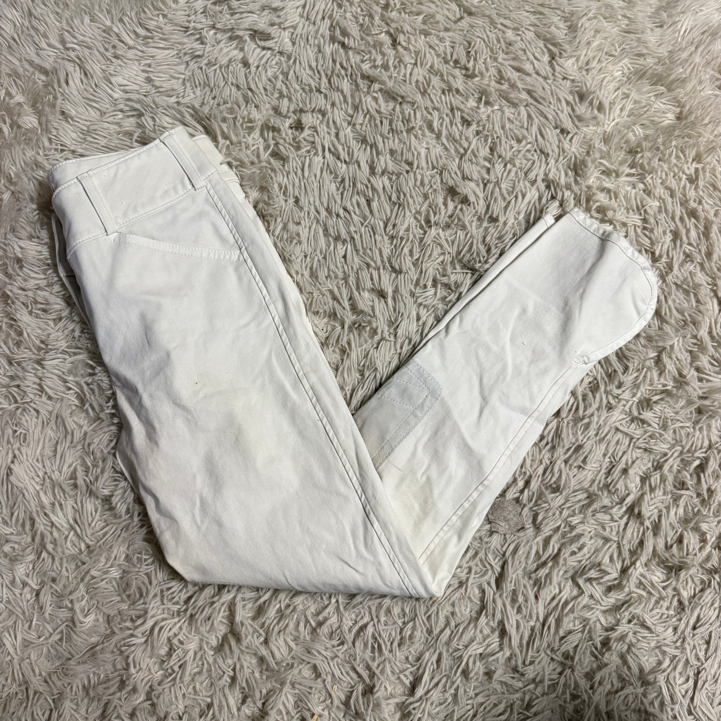 Women’s Size 24R White Tailored Sportsman Knee Patch Horseback Riding Breeches