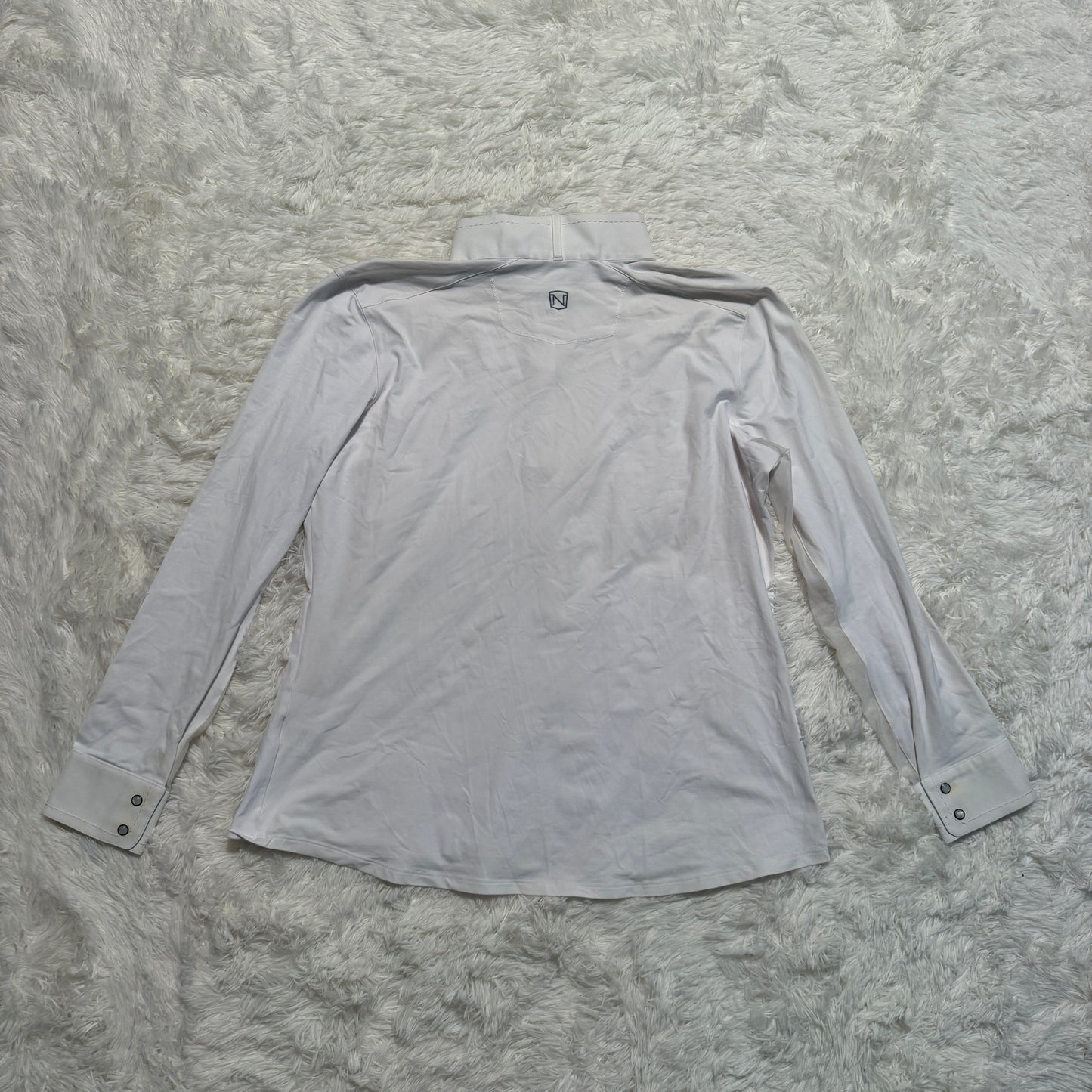Women’s XL White Noble Long Sleeve Horseback Riding Show Shirt