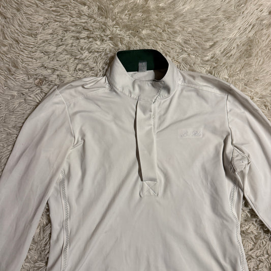 Women’s Large White Lo Ride Long Sleeve Horseback Riding Show Shirt