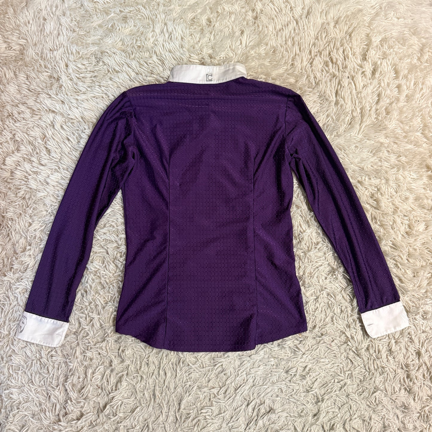 Women’s Large Purple Emcee Equestrian Long Sleeve Horseback Riding Show Shirt
