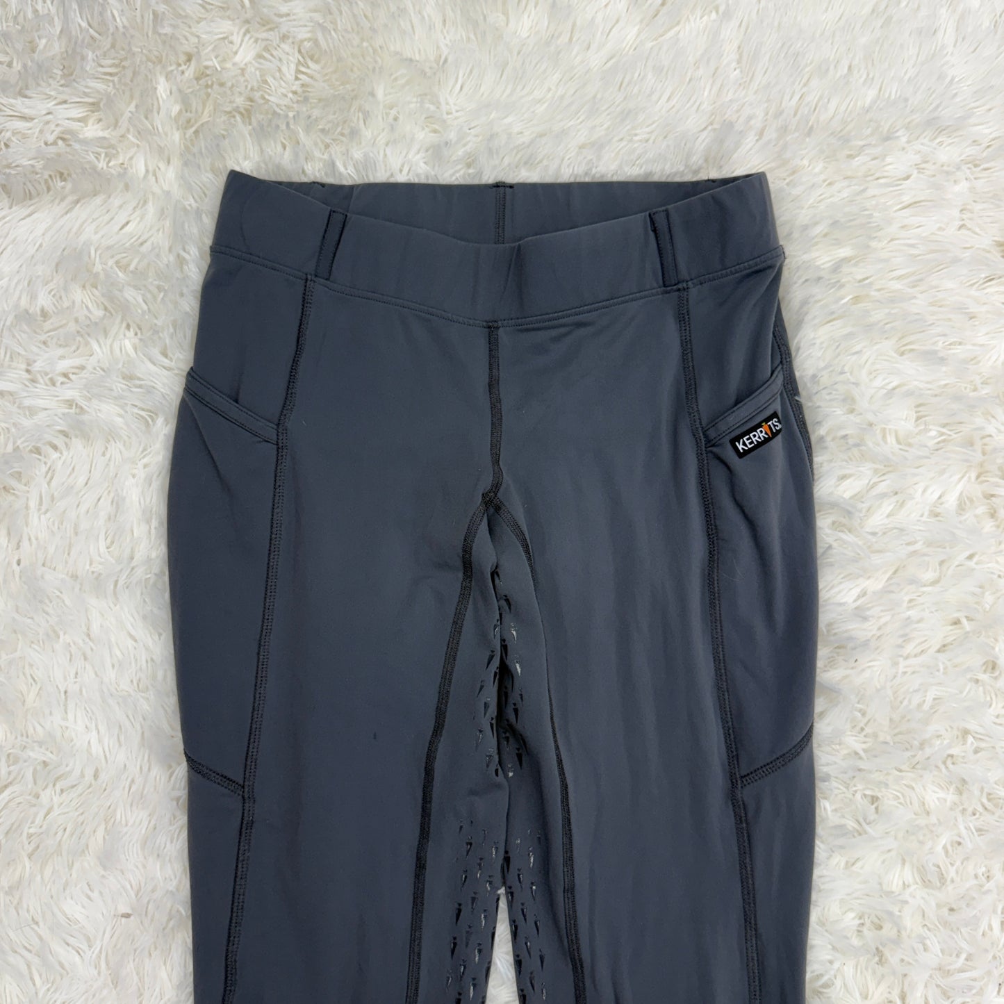 Women’s Large Grey Kerrits Full Seat Horseback Riding Tights