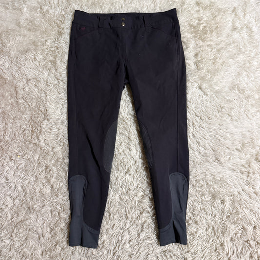 Women’s Size 36L Grey Smartpak Knee Patch Horseback Riding Breeches