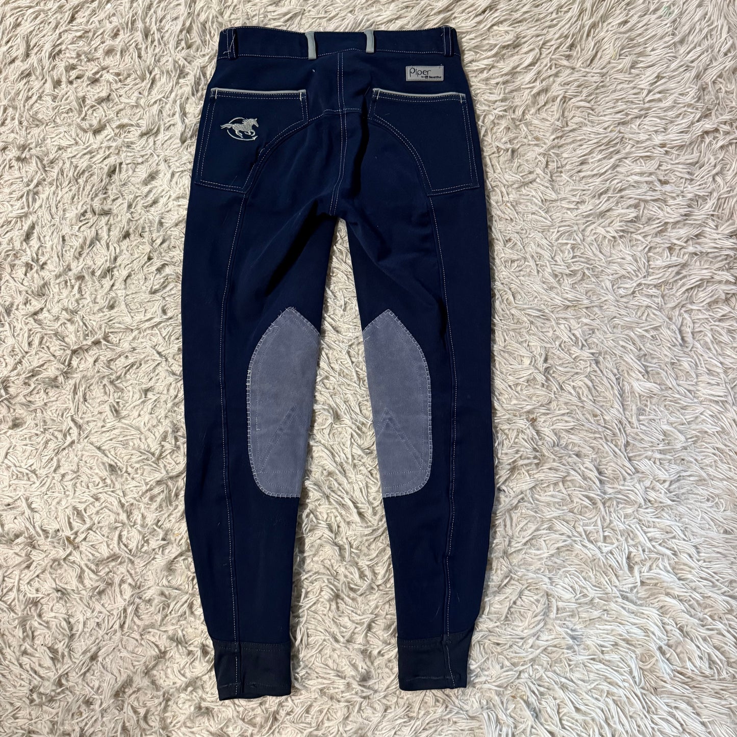 Women’s Size 24R Navy Smartpak Piper Knee Patch Horseback Riding Breeches