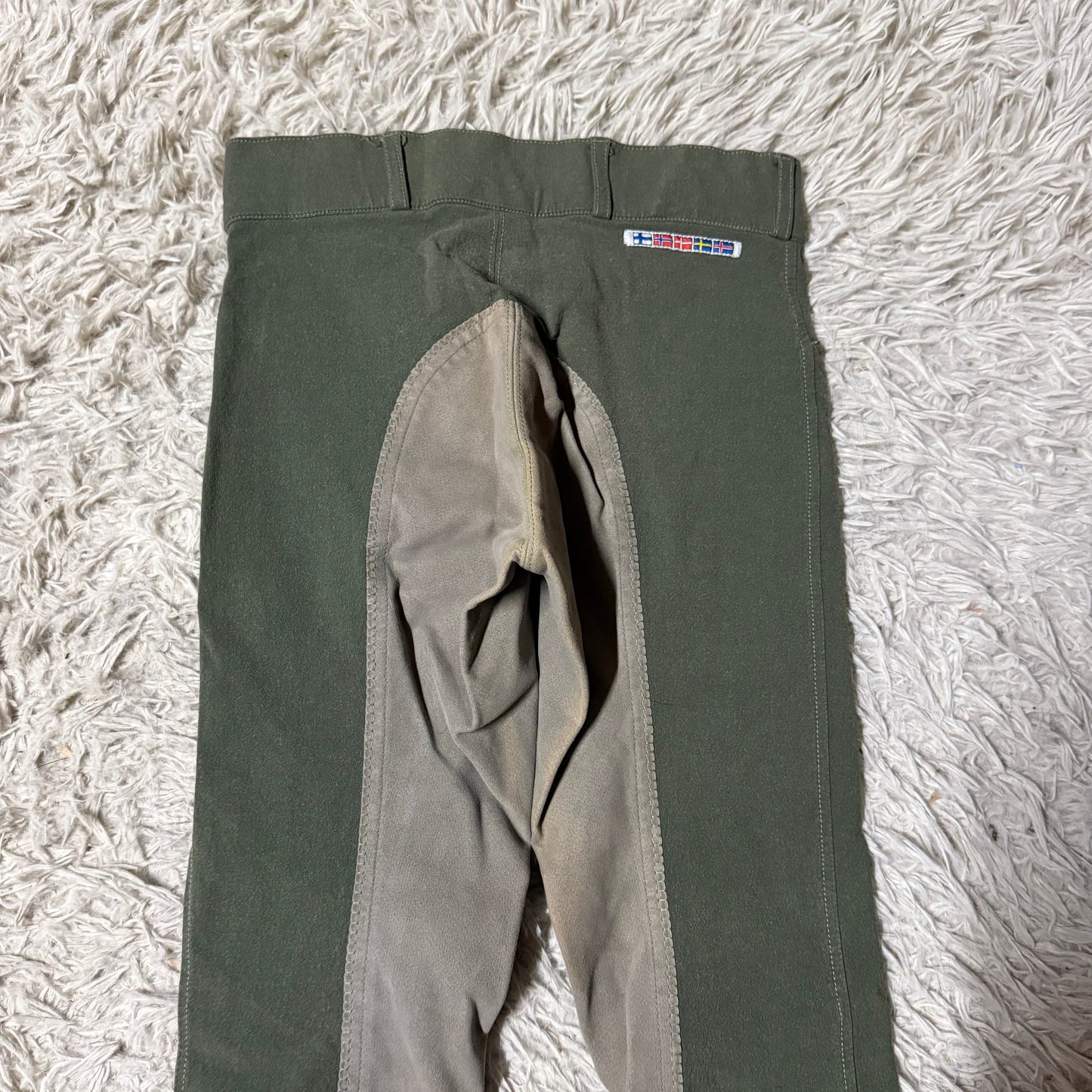 Child’s Large Green Horze Full Seat Horseback Riding Breeches