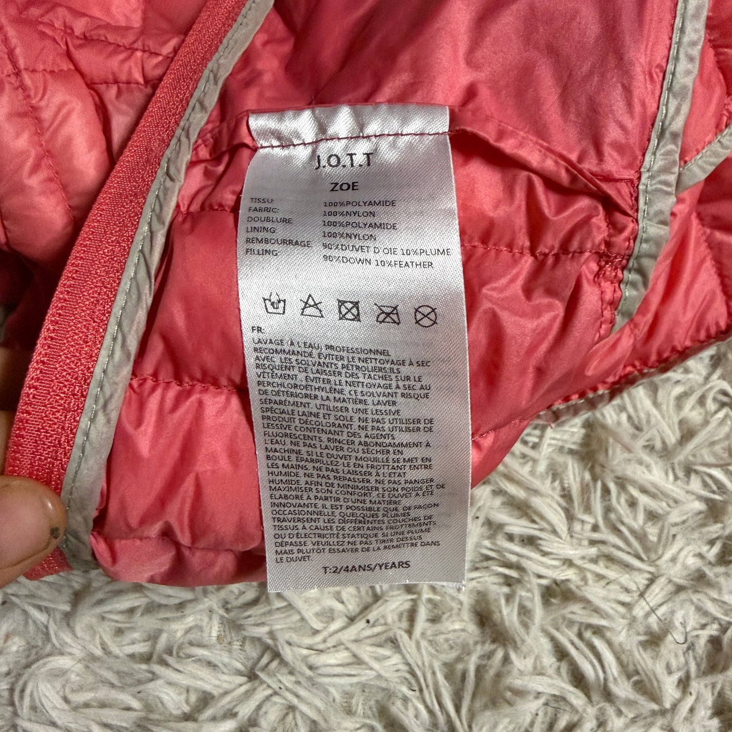 Child’s Size 2/4 Years Pink JOTT Horseback Riding Equestrian Puffer Vest