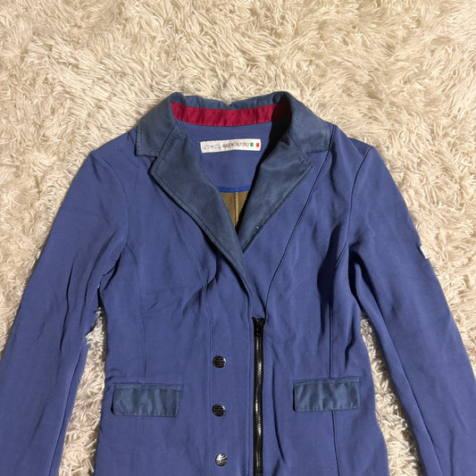 Women’s Size IT40 Blue Animo Louisiana Horseback Riding Show Coat