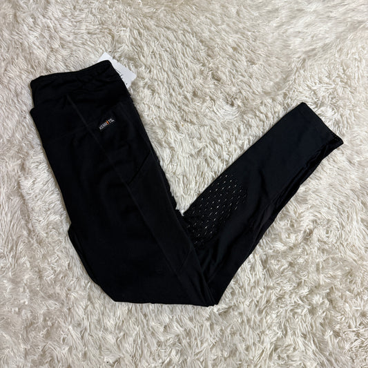 Women’s Large Black Kerrits Knee Patch Horseback Riding Tights