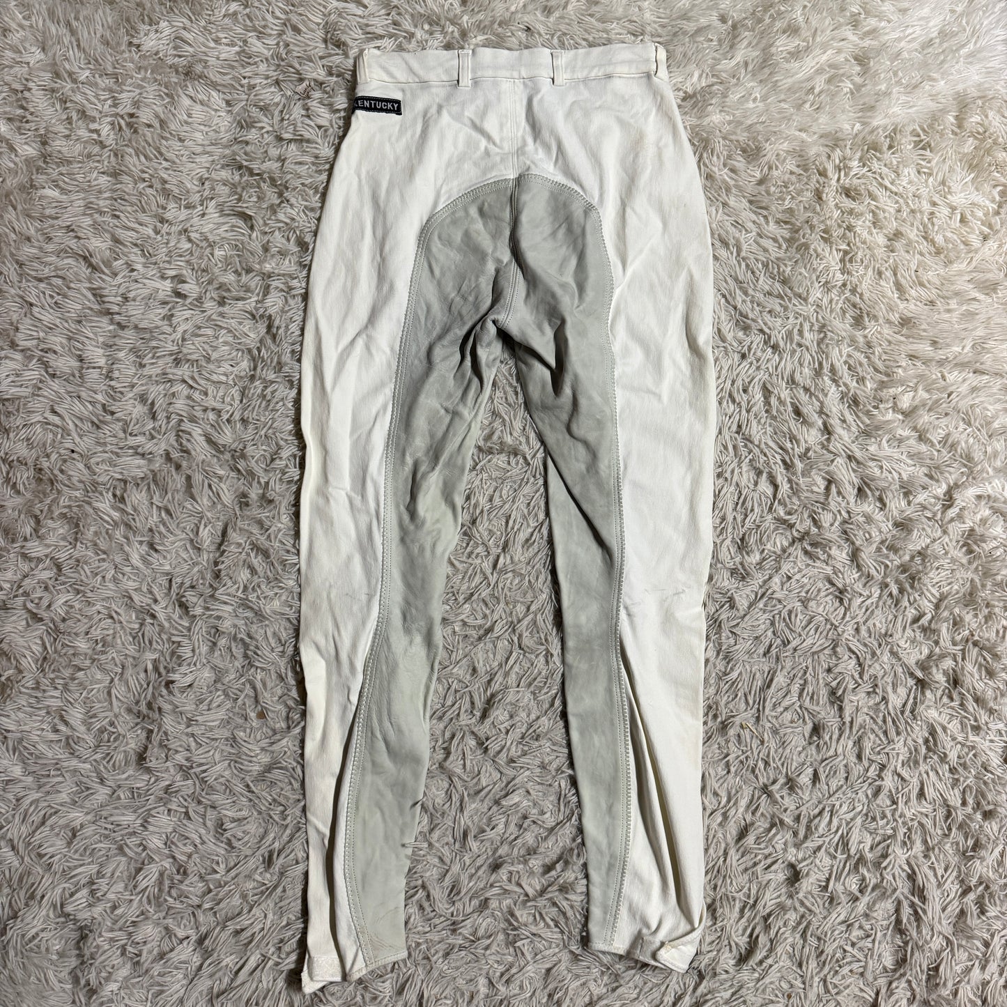 Women’s Size 24R White Kentucky Full Seat Horseback Riding Breeches