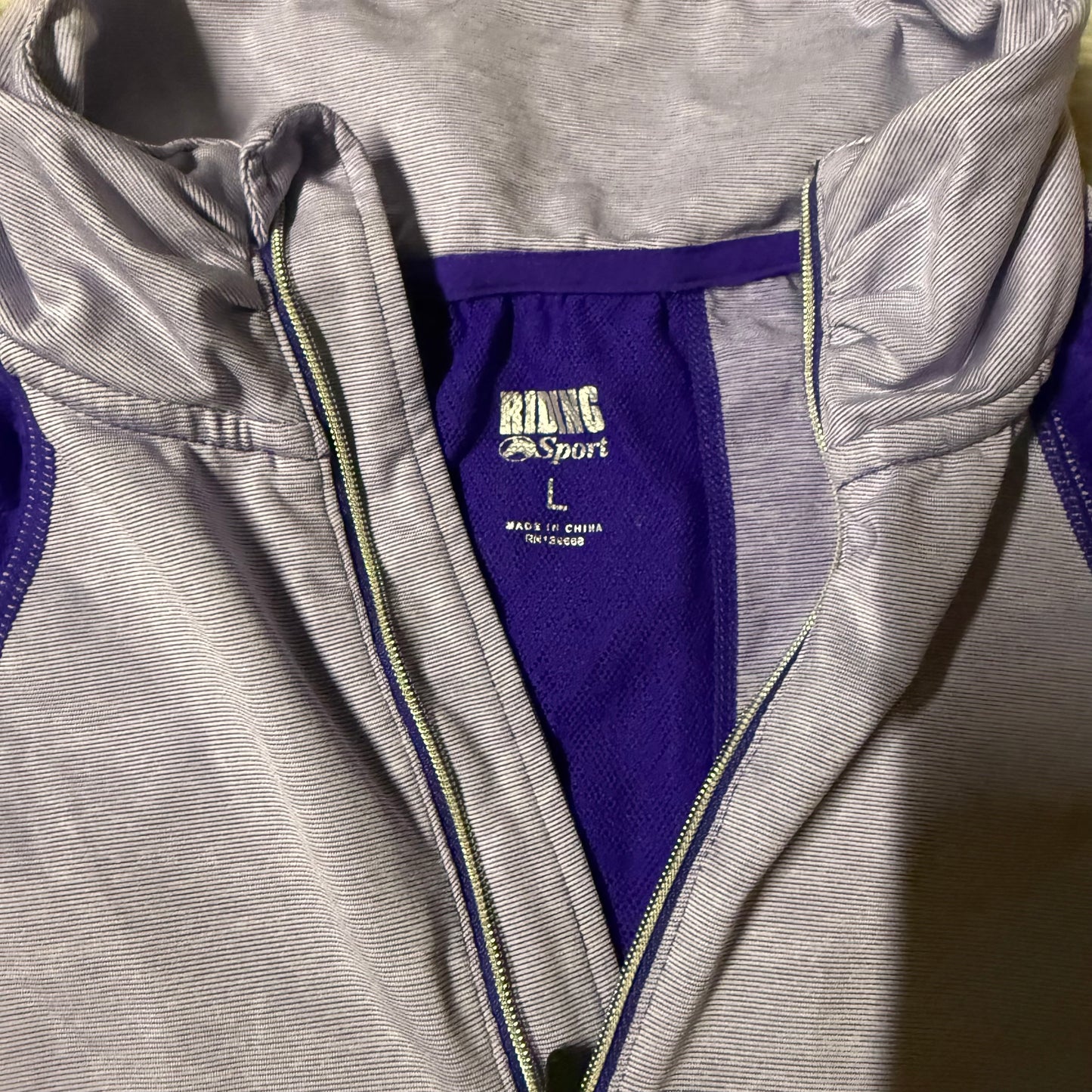 Women’s Large Purple Dover Riding Sport Short Sleeve Horseback Riding Sunshirt