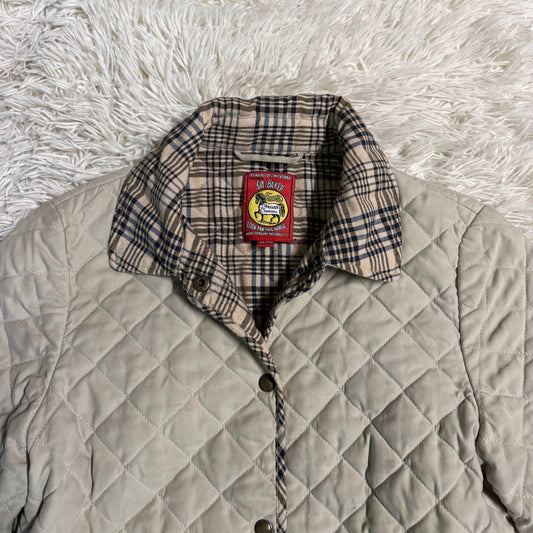 Women’s XS Tan Plaid Baker Horseback Riding Quilted Jacket