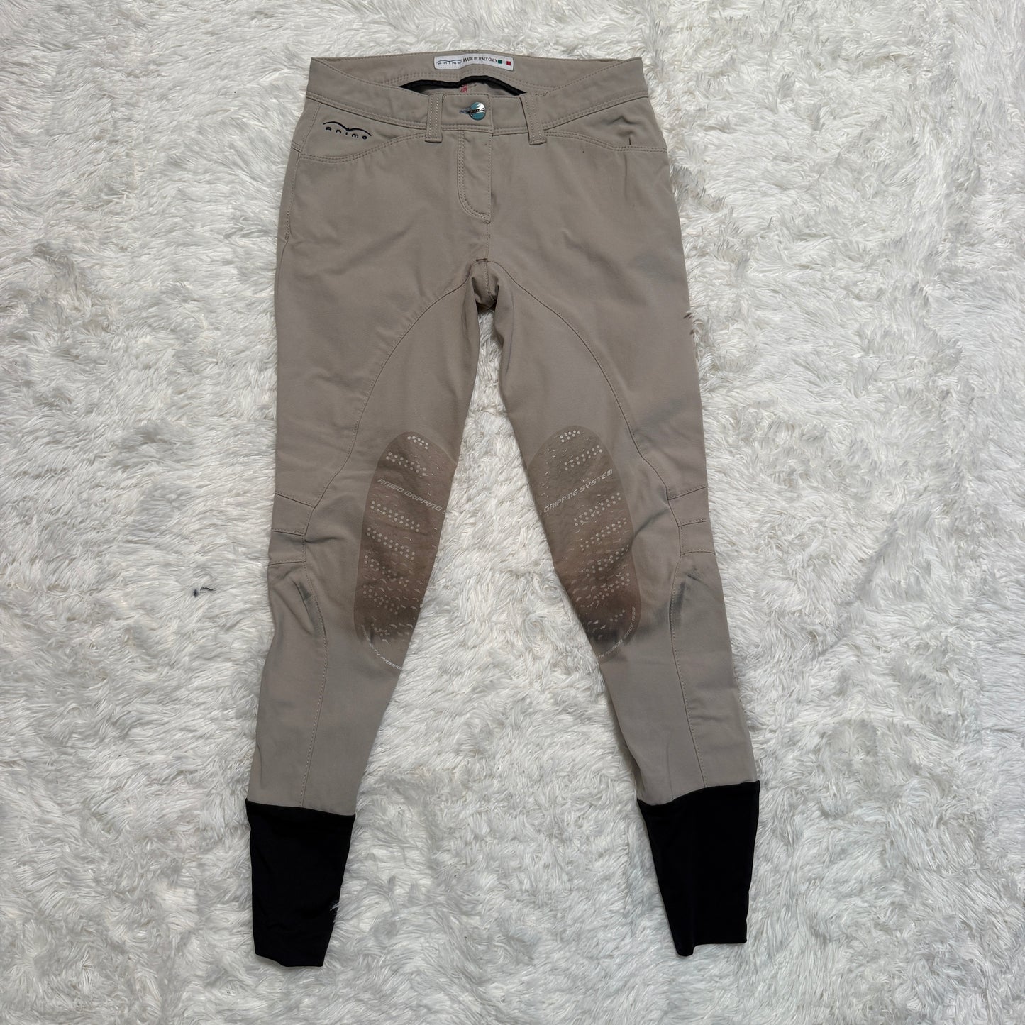 Women’s Size IT38 Tan Animo Knee Patch Horseback Riding Breeches