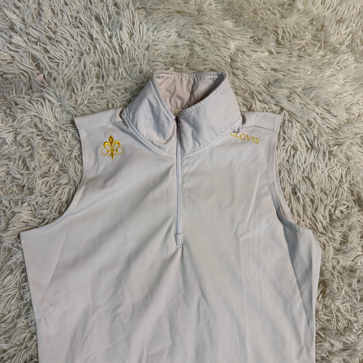 Women’s Medium White Clovis Short Sleeve Horseback Riding Sunshirt