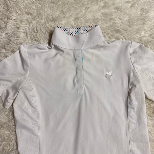 Child’s L White Romfh Short Sleeve Horseback Riding Show Shirt