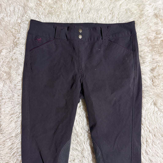 Women’s Size 36L Grey Smartpak Knee Patch Horseback Riding Breeches