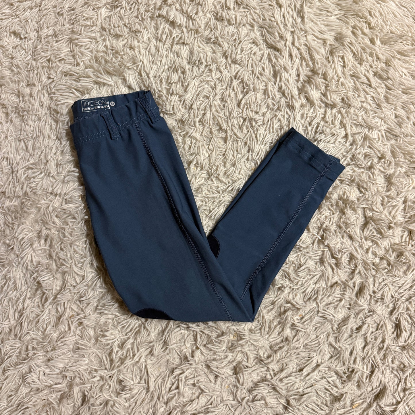 Child’s Medium Blue Irideon Knee Patch Horseback Riding Tights Breeches