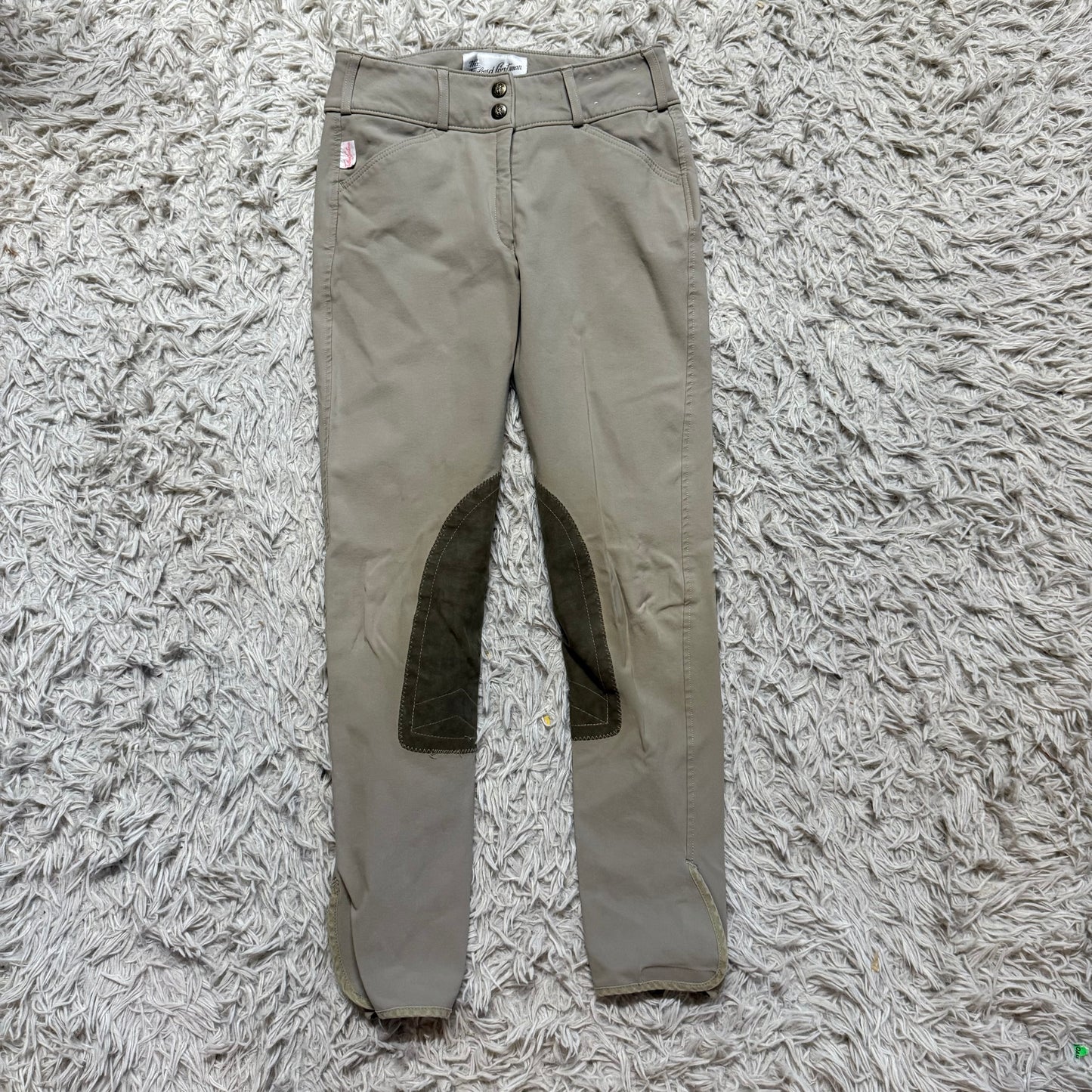 Women’s Size 26R Tan Tailored Sportsman Knee Patch Horseback Riding Breeches