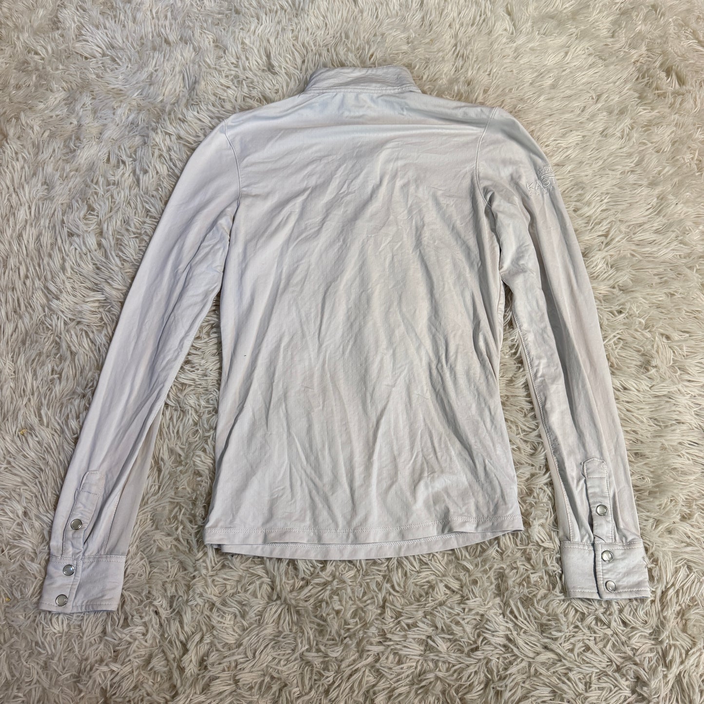 Women’s Small White Kastel Denmark Long Sleeve Horseback Riding Show Shirt