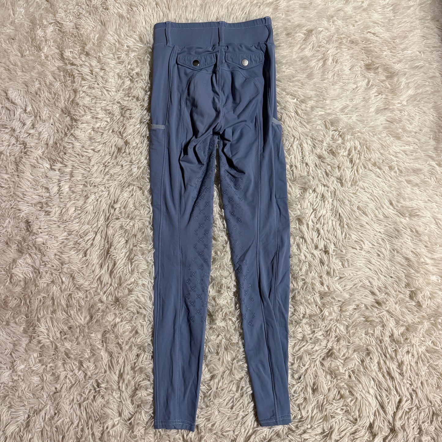 Women’s Size 24R Blue Romfh Knee Patch Horseback Riding Tights