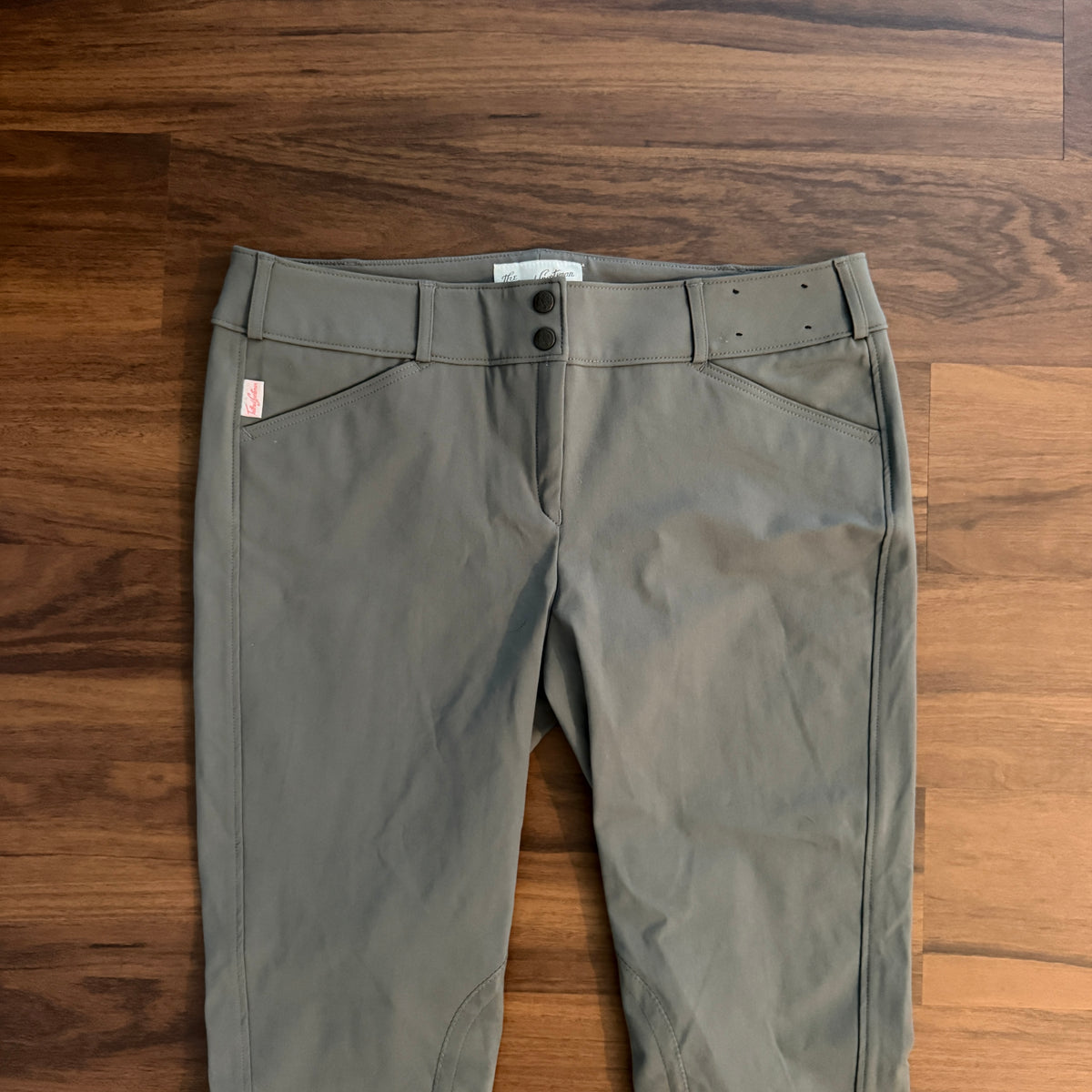 Women’s Size 34L Grey Tailored Sportsman Knee Patch Horseback Riding Breeches