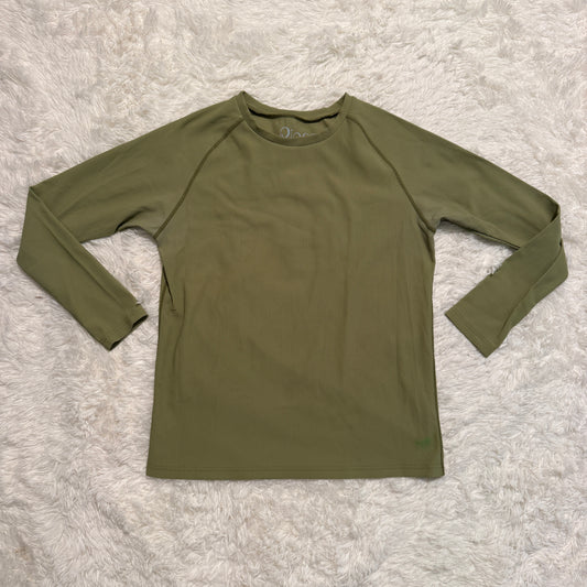 Women’s Large Green Smartpak Long Sleeve Horseback Riding Winter Shirt