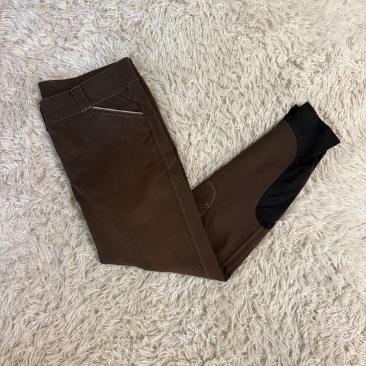 Women’s Size 34L Brown Smartpak Piper Knee Patch Horseback Riding Breeches