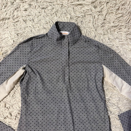 Women’s XS Black/White Polka Dot RJ Classics Long Sleeve Horseback Riding Sunshirt