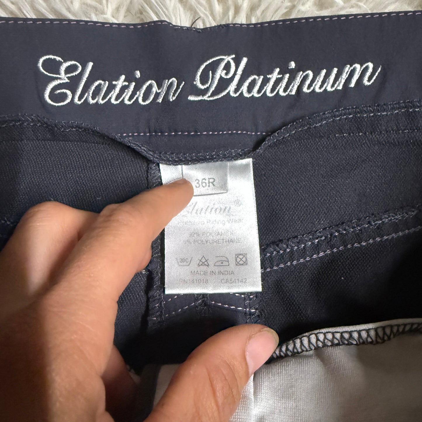 Women’s Size 36R Grey Elation Knee Patch Horseback Riding Breeches