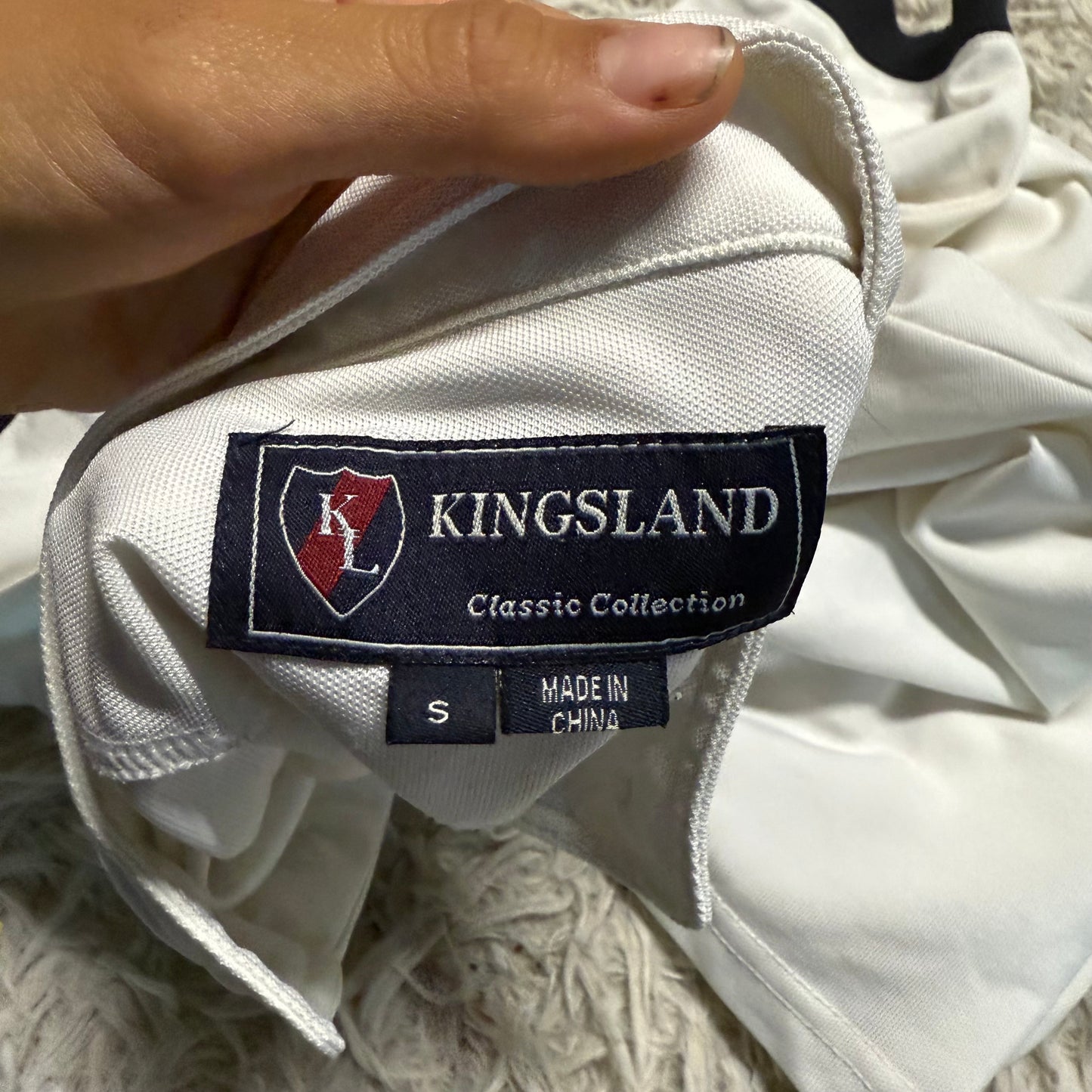 Women’s Small White Kingsland Short Sleeve Horseback Riding Show Shirt