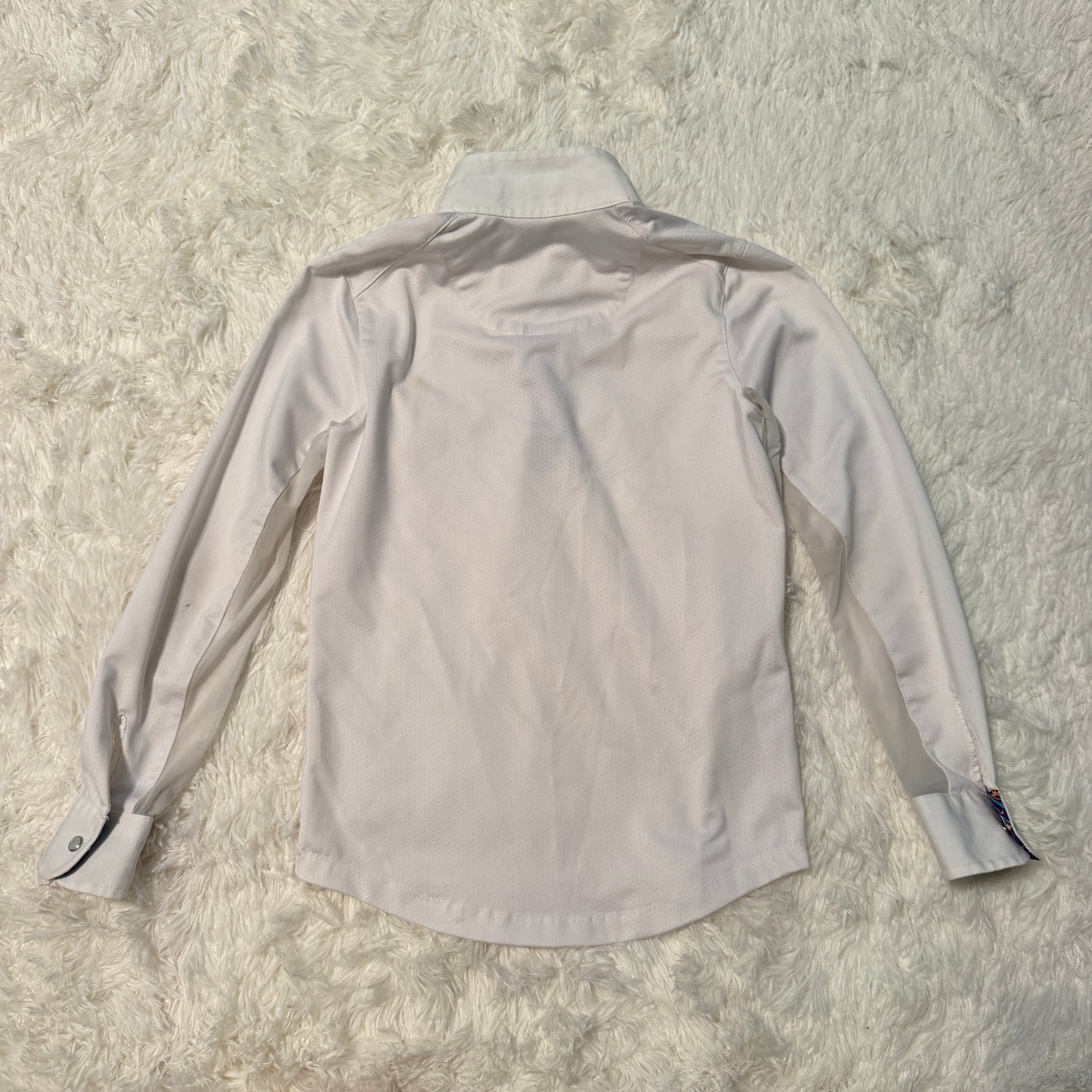 Child’s Small White Essex Classics Long Sleeve Horseback Riding Show Shirt