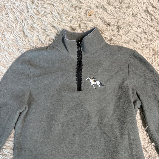 Women’s Small Grey Ronner Sports Horseback Riding Quarter Zip Pullover Sweater