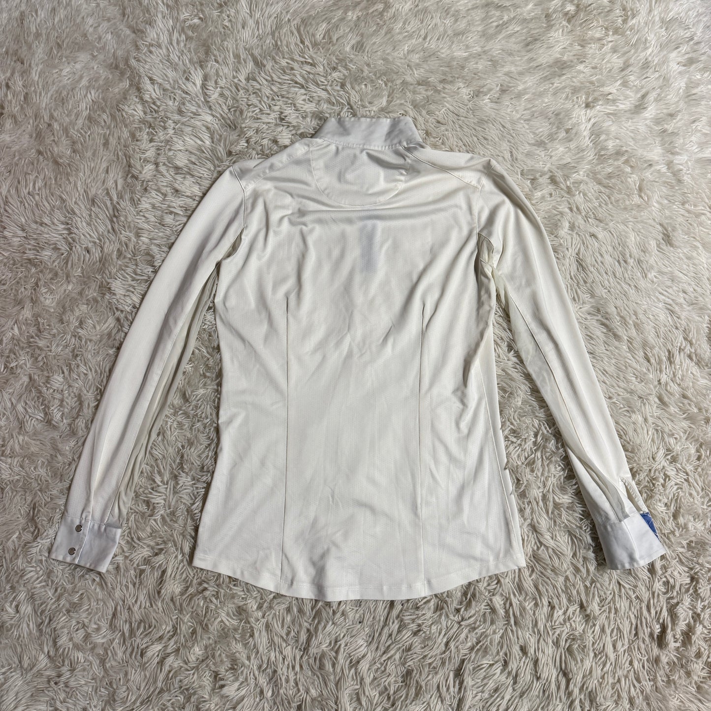 Women’s Medium White Essex Classics Long Sleeve Horseback Riding Show Shirt