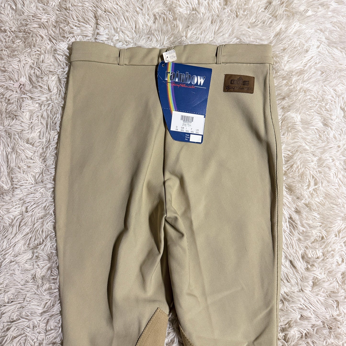 New Women’s Size 32L Tan Schumacher Knee Patch Horseback Riding Breeches