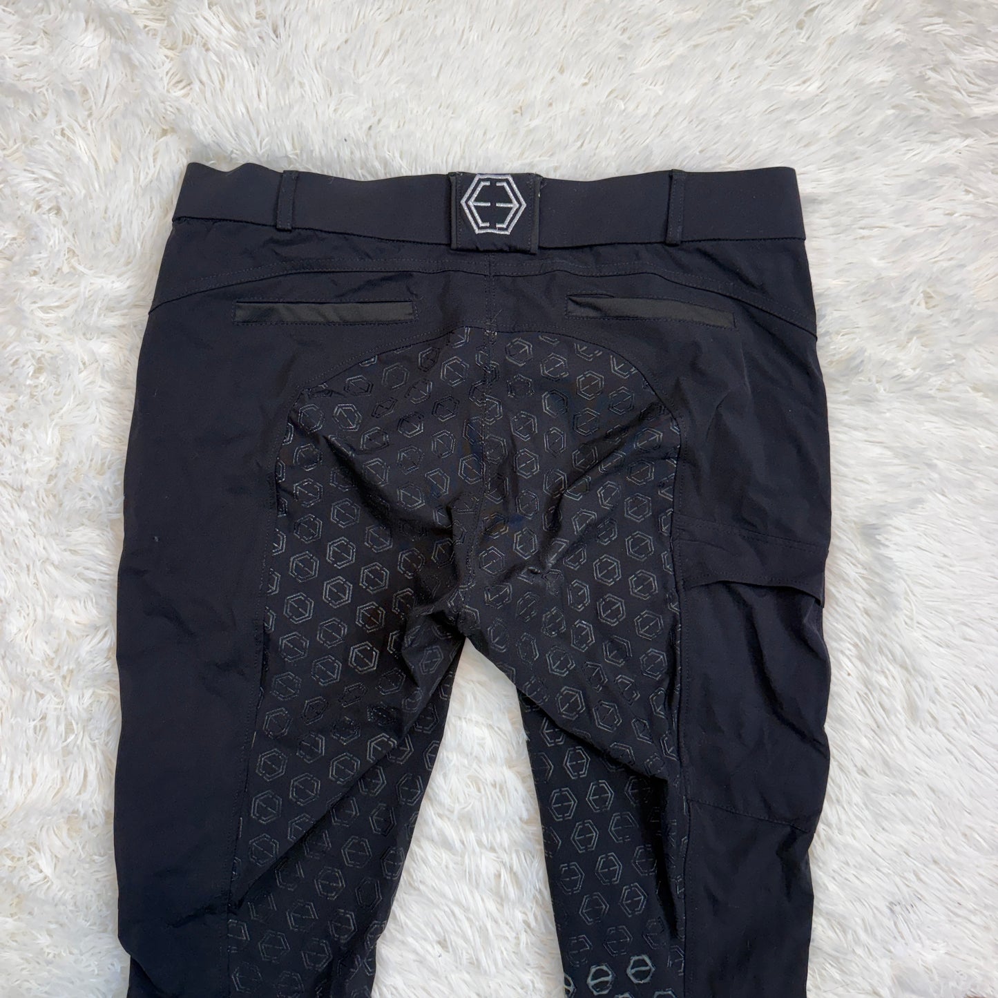 Women’s Size 36R Black Ethos Equestrian Knee Patch Horseback Riding Breeches
